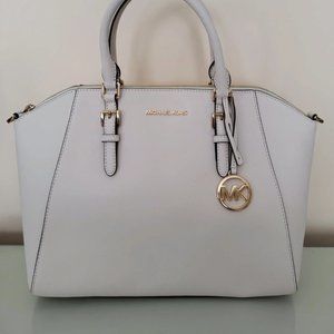 BNWT Michael Kors Ciara White Leather Satchel Bag